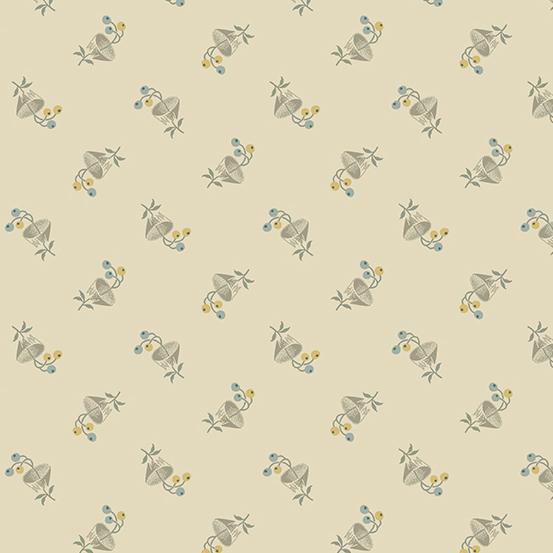 AND English Garden Bachelor Button - A-797-L Biscuits - Cotton Fabric
