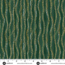 AND Golden Stripe - 161-G Green - Cotton Metallic Fabric