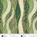 AND Golden Wave - 156-G Green - Cotton Metallic Fabric
