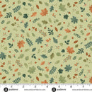 AND Hello Autumn Foliage Cascade - MU-097-G Green - Cotton Fabric