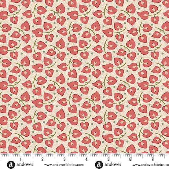AND Joy Hearstrings - A-1052-E Holly Berries - Cotton Fabric
