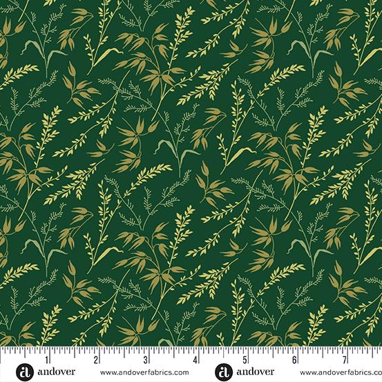 AND Joy Winter Rye - A-1055-G Spruce - Cotton Fabric