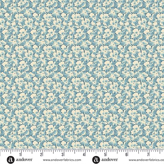 AND Sewing Basket Aster - A-951-B Turquoise - Cotton Fabric