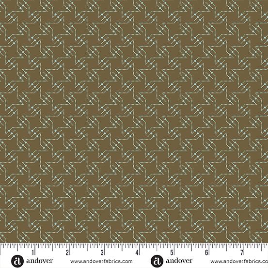 AND Sewing Basket Grid - A-954-N Jasper - Cotton Fabric