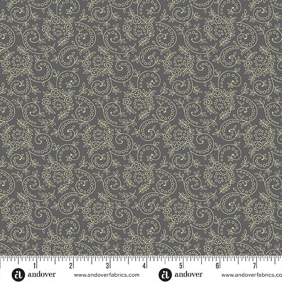 AND Sewing Basket Seagrass - A-953-K Onyx - Cotton Fabric