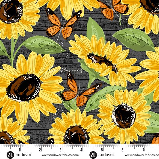 AND Sunflower Meadow - A-898-K - Cotton Fabric