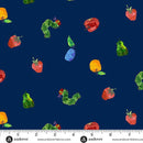 AND The Very Hungry Caterpillar Snack Time - A-1440-B Navy - Cotton Fabric