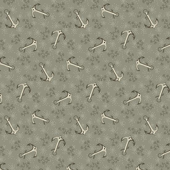 AND Tradewinds Anchors - A-812-C Cloud - Cotton Fabric