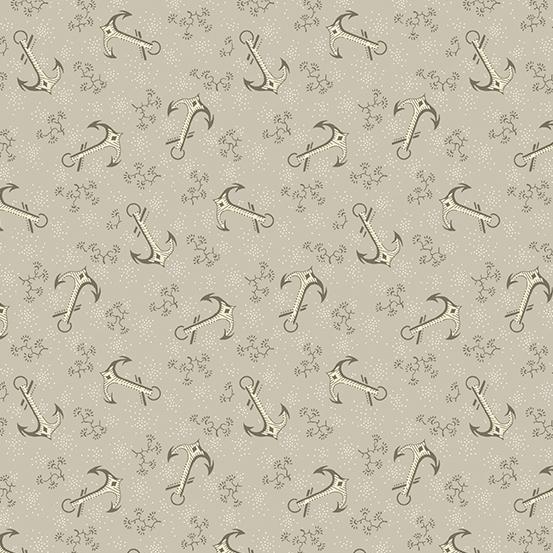 AND Tradewinds Anchors - A-812-L Oyster - Cotton Fabric