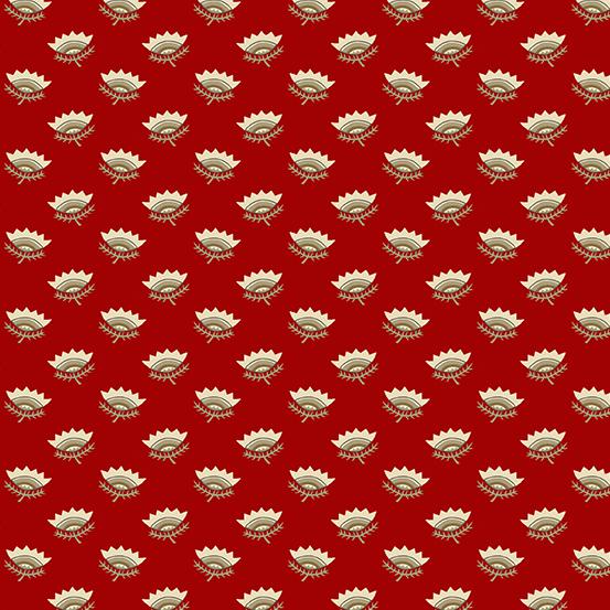 AND Tradewinds Crown Flower - A-810-R Carmine - Cotton Fabric