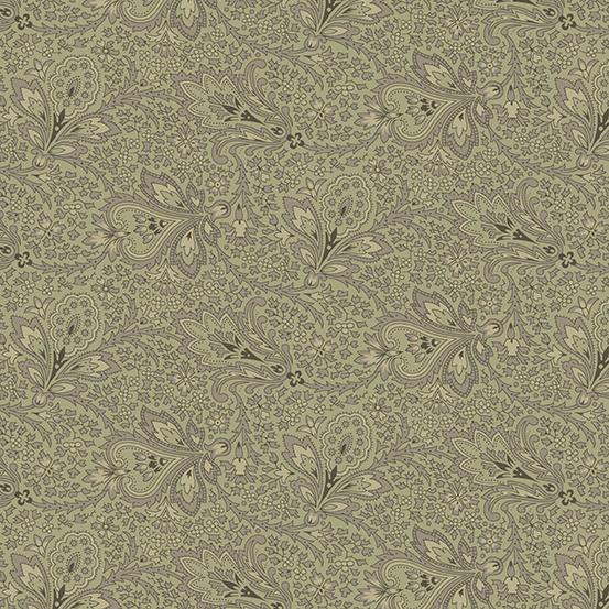 AND Tradewinds Paisley - A-811-N Sea Sage - Cotton Fabric