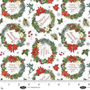 BLK Be Merry and Shine Bright - 4125-01 White - Cotton Fabric