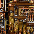 BLK Full Steam Ahead Digital - 3930-99 Black - Cotton Fabric