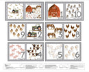 BLK Little Seedlings Farm Panel - 4390P-01 White - Cotton Fabric
