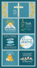 BLK Love Never Fails - 3921P-75 Lt. Blue - Cotton Fabric