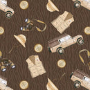BLK Safari Sights - 3632-39 Brown - Cotton Fabric