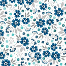 BTX Among The Wildflowers II Poppies - 17101-11 Indigo - Cotton Fabric