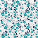 BTX Among The Wildflowers II Primrose - 17102-05 Ice - Cotton Fabric