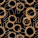 BTX Gone Country Lasso Allover - 14798-12 Black - Cotton Fabric
