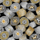 BTX Gone Country Western Buckles - 14801-12 Black - Cotton Fabric