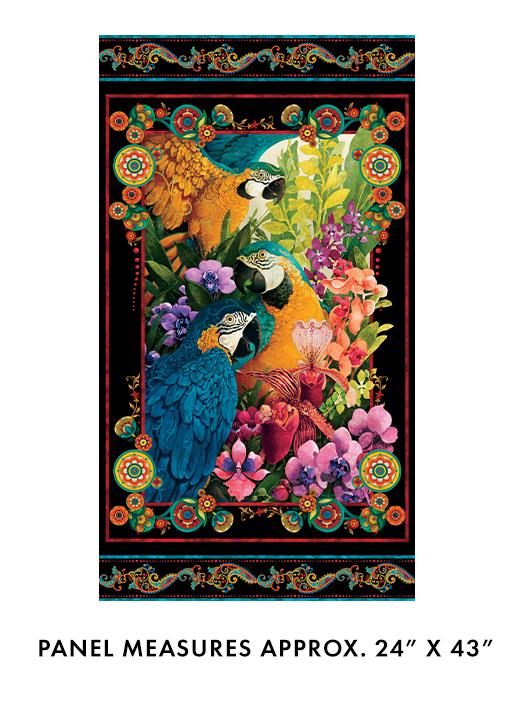 BTX Parrot Habitat Panel - 16178-99 Multi - Cotton Fabric