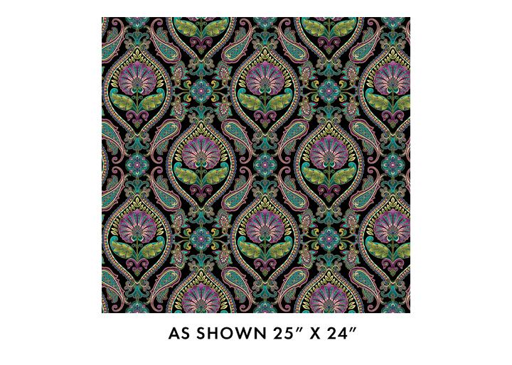 BTX Shangri-La 16110M-12 Black/Multi - Metallic Cotton Fabric