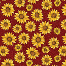 BTX Sunflower Days - 16603-10 Dark Red - Cotton Fabric