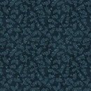 BTX Sunflower Days Harvest Berry Leaves - 7563-55 Blue - Cotton Fabric