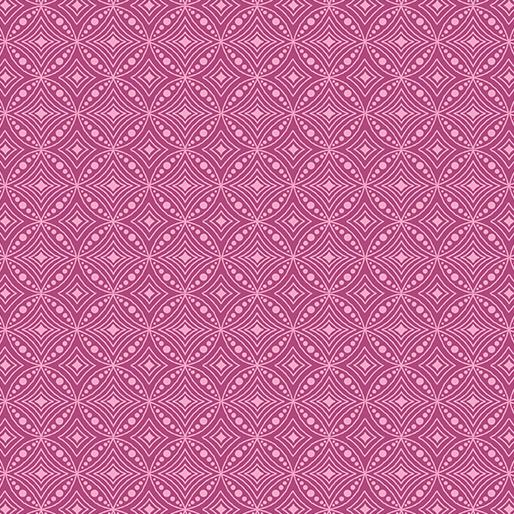 BTX Xanadu Diamond Circles - 16158-21 Pink - Cotton Fabric