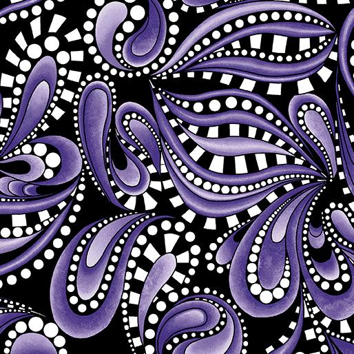BTX Xanadu Paisley Rhythm - 16155-65 Purple - Cotton Fabric