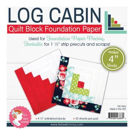 CHK 4in Log Cabin Quilt Block Foundation Papers - ISE-7003