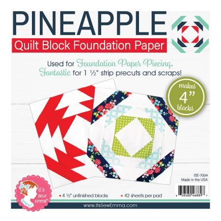 CHK 4in Pineapple Quilt Block Foundation Papers - ISE-7004