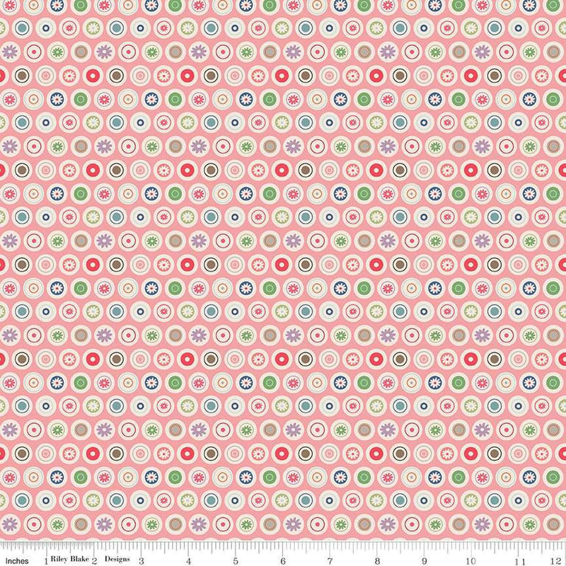 CWH Bee Dots VaLene - C14162-CORAL - Cotton Fabric