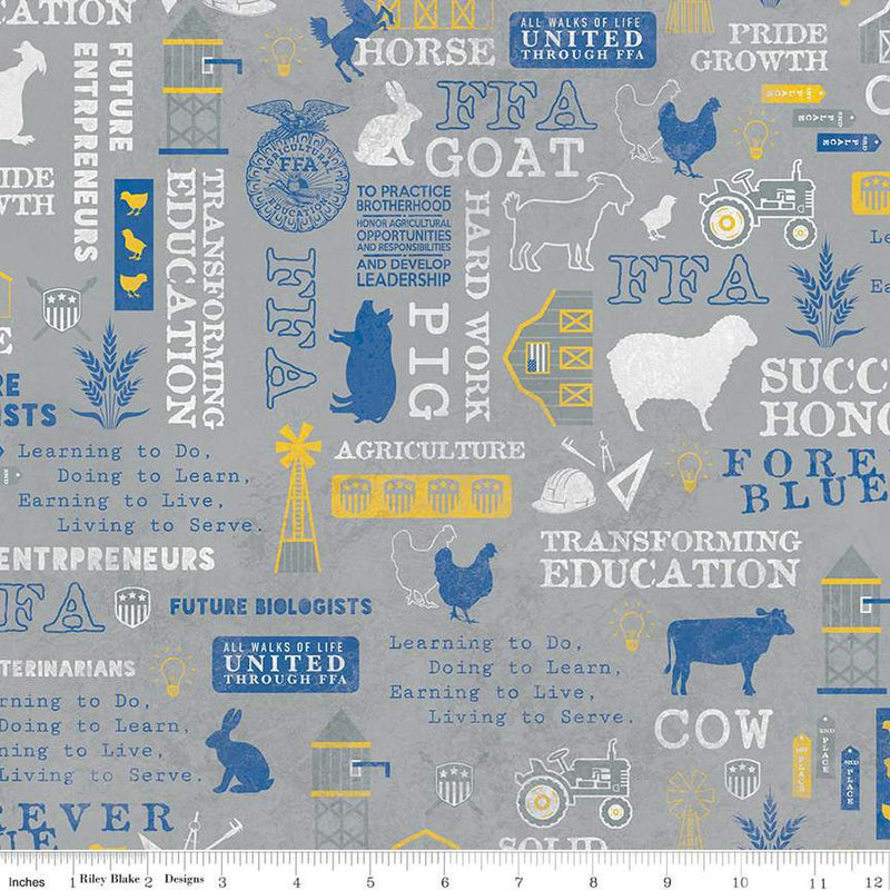 CWH FFA Forever Blue - C13950-GRAY - Cotton Fabric