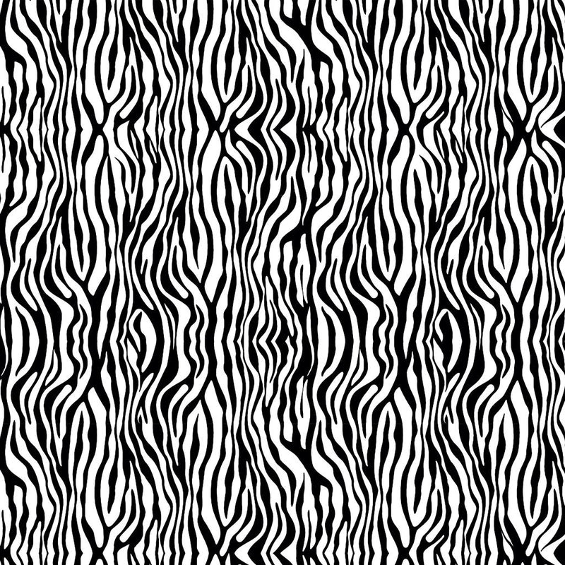 CWRK Earth Song Digital Zebra Stripe - Y4024-1 White - Cotton Fabric