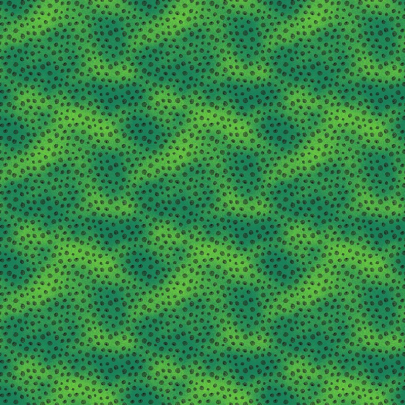 CWRK Earth Song Spirals - Y4028-22 Dark Green - Cotton Fabric