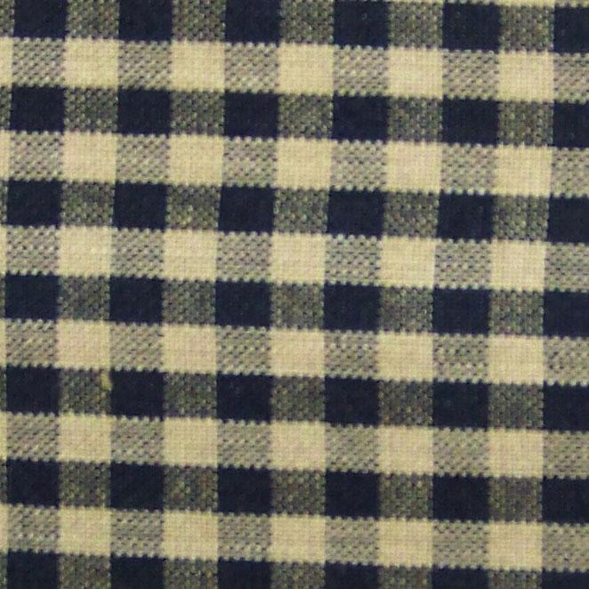 DRN Black Little Square Check Homespun H504 - Cotton Fabric