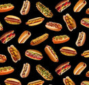 EZS Favorite Foods - 702-BLACK - Cotton Fabric