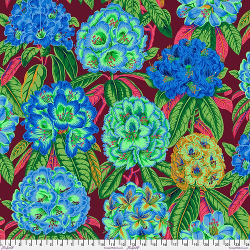 FS Kaffe Fassett Collective - Rhododendrons PWPJ124.GREEN - Cotton Fabric