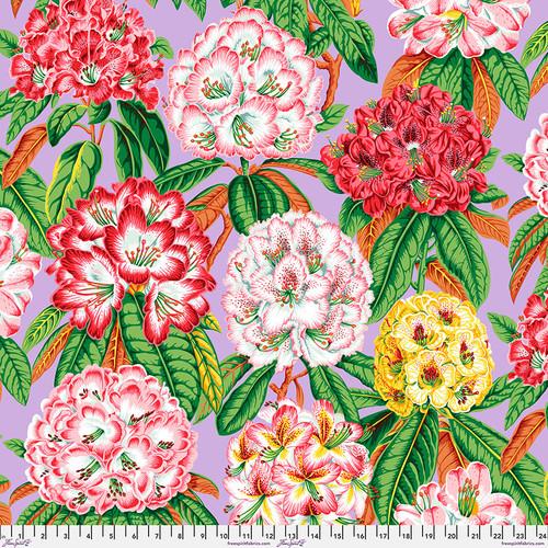 FS Kaffe Fassett Collective - Rhododendrons PWPJ124.LAVENDER - Cotton Fabric