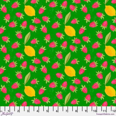 FS Summer Love Strawberry Lemonade - PWCD090.XGREEN - Cotton Fabric