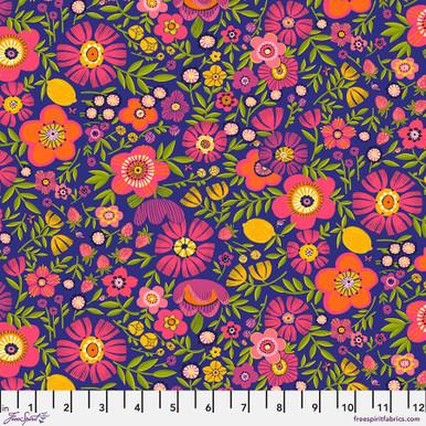 FS Summer Love Summer Blooms - PWCD094.XINDIGO - Cotton Fabric