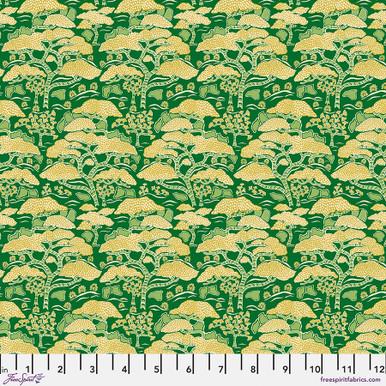 FS Water Garden - PWSA043.GREEN - Cotton Fabric