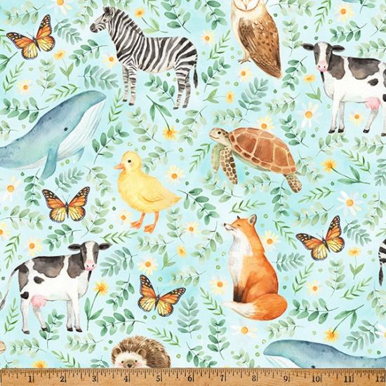 HFF Love And Learning - V5328-16 Sky - Cotton Fabric