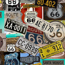 HFF On The Road Again License Plates - W5417-130 Multi - Cotton Fabric