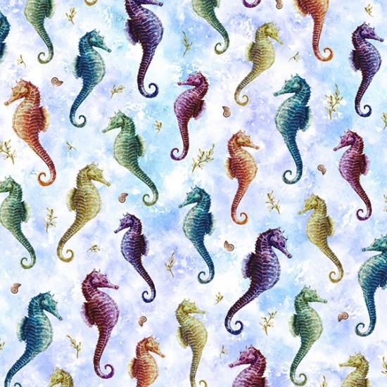 HFF Tides of Color- V5260-290 Seahorse - Cotton Fabric