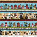 HG Home Is Where The Dog Is II - 1866-11 Blue - Cotton Fabric