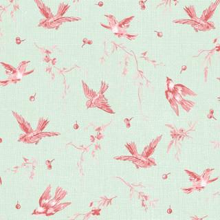 MAY Birdsong - 10651-GP Light Green/Pink - Cotton Fabric