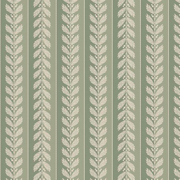 MB Botanical Journal Feather Stripe - R650859D-SAGE - Cotton Fabric