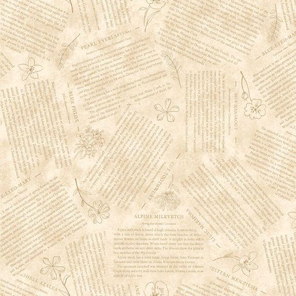 MB Botanical Journal Journal Pages - R650856D-BEIGE - Cotton Fabric